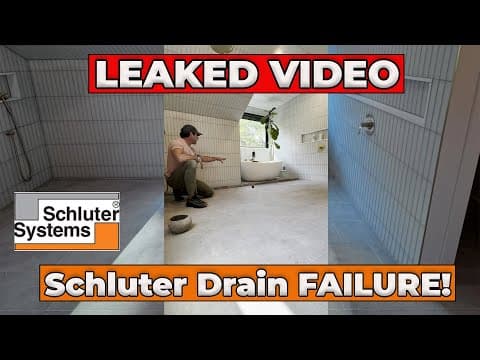 Leaked Video! Schluter Drain FAILURE!